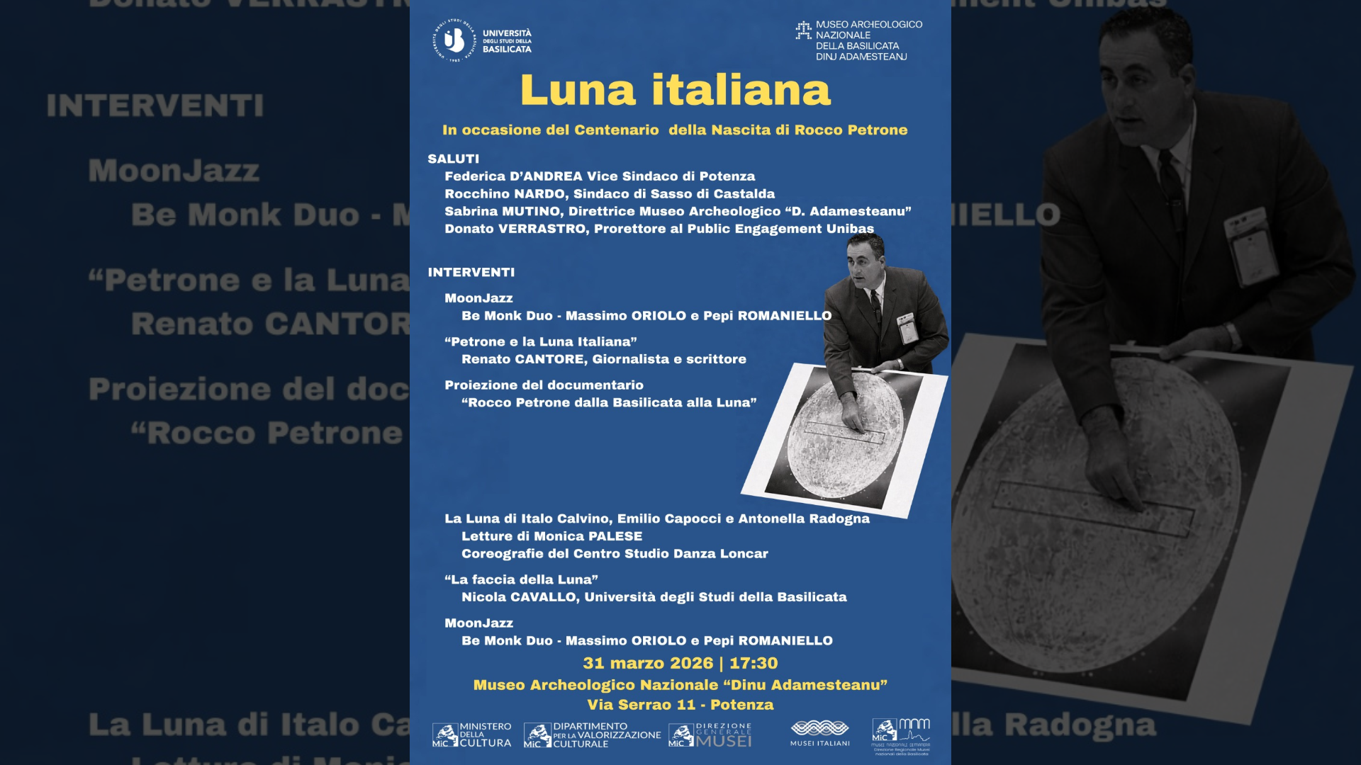 "Luna Italiana" - omaggio a Rocco Petrone al MANP